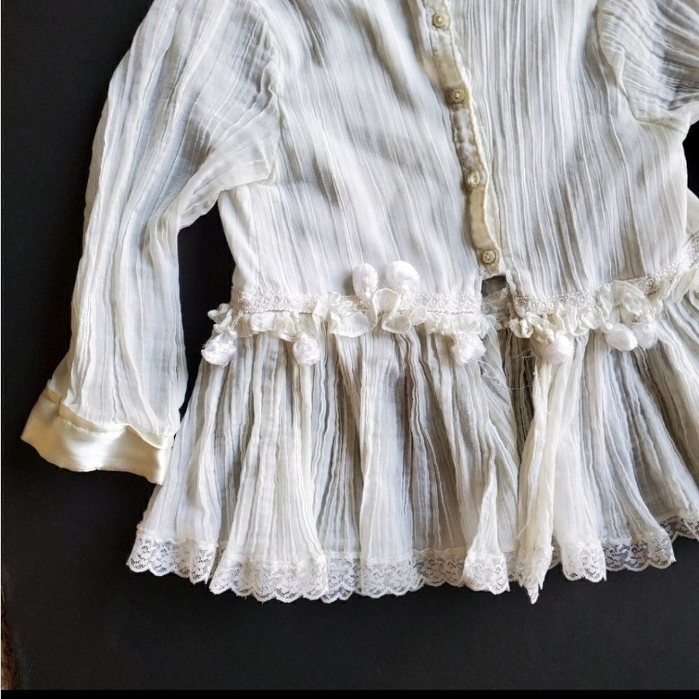 Anthropologie White Peasant Blouse - Picture 10 of 10